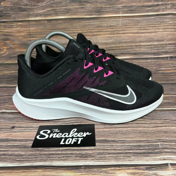 Nike Quest 3 Women's Black Pink Athletic Running Shoes Size 7.5 - Picture 1 of 8